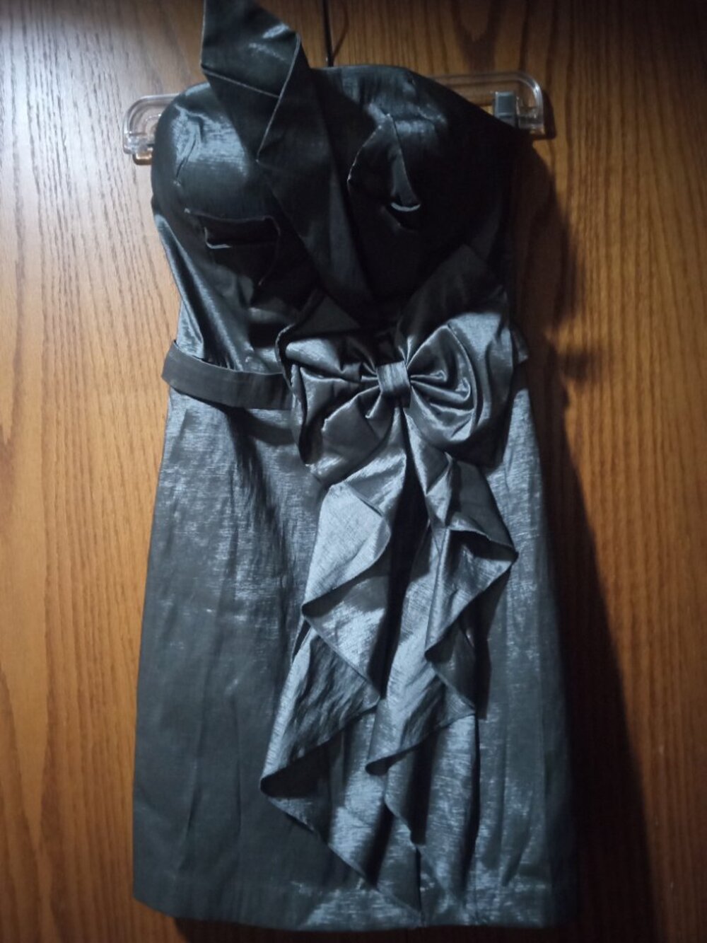 Silver evening dress